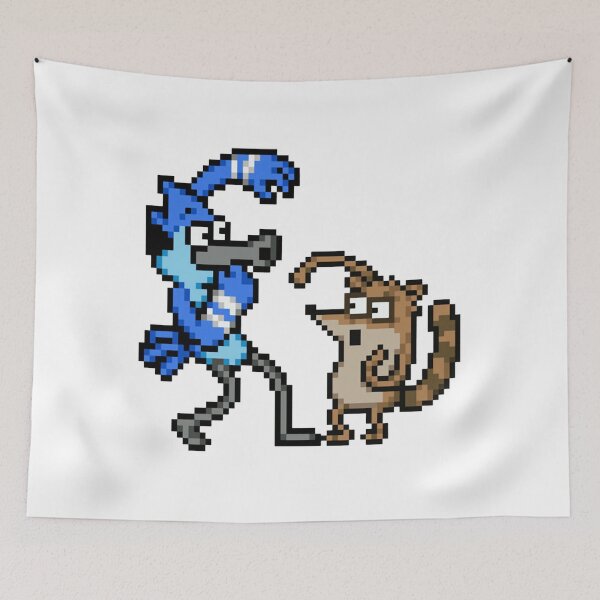 Item preview, REGULAR SHOW - PIXEL MORDECAI & RIGBY  designed and sold by circliqueart.