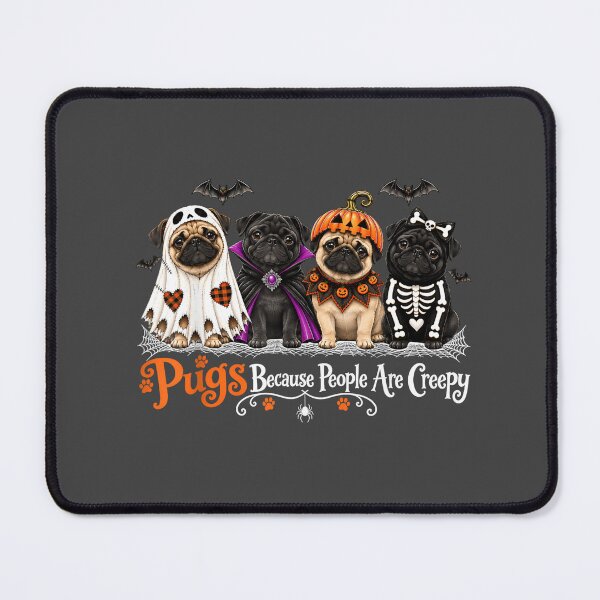Item preview, Pugs Because People Are Creepy Halloween Spooky Funny T-Shirt designed and sold by LASTIQUE-dd.