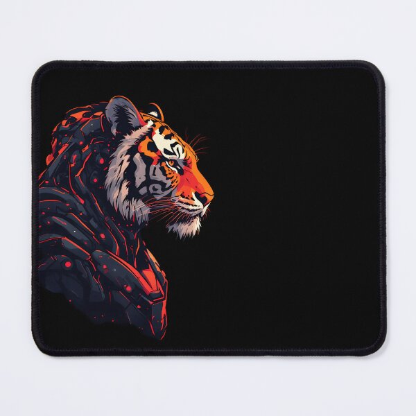 Item preview, Copy of the Neon Cyberpunk Mecha Tiger - Gaming Poster designed and sold by Cyber Gold Studio.