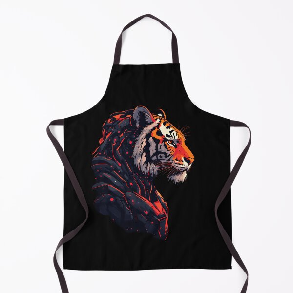 Item preview, Copy of the Neon Cyberpunk Mecha Tiger - Gaming Poster designed and sold by Cyber Gold Studio.