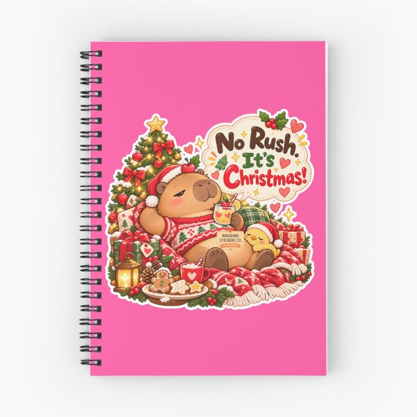 Item preview, NO RUSH. IT'S CHRISTMAS! 2026 BY NAGGINGSTICKERSCO. NAGGING CAPYBARA'S A VERY NAGGING CHRISTMAS! COLLECTION | ELECTRIC PINK Edition | No.02 designed and sold by LaMaisonOfMY.