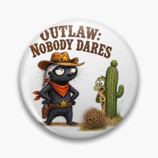 Item preview, Outlaw Nobody Dares Honey Badger Western designed and sold by paintingnou.