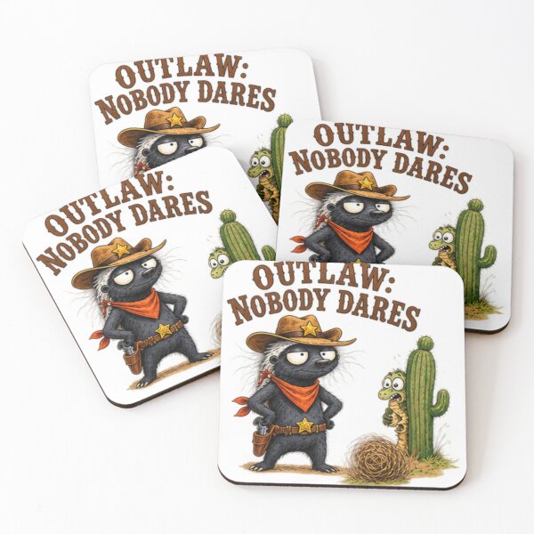 Item preview, Outlaw Nobody Dares Honey Badger Western designed and sold by paintingnou.