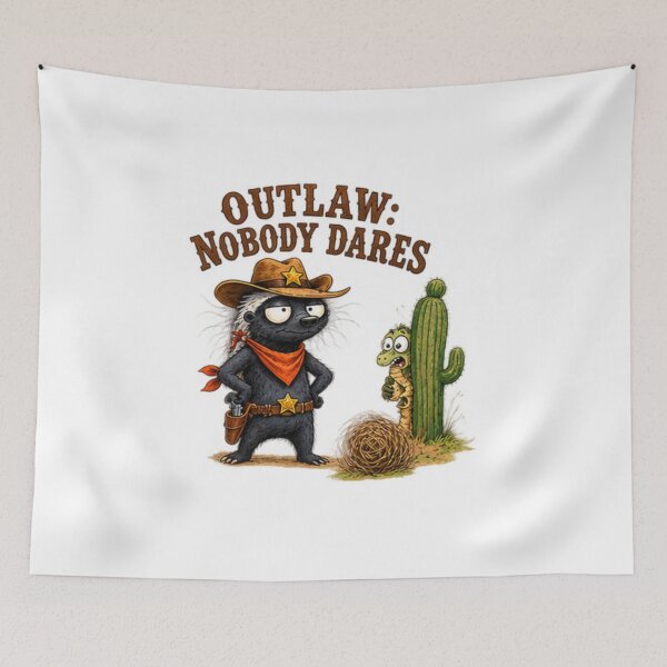 Item preview, Outlaw Nobody Dares Honey Badger Western designed and sold by paintingnou.
