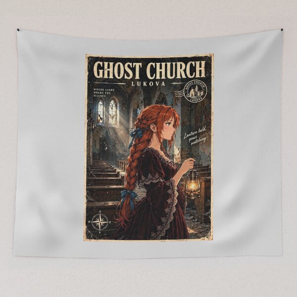 Item preview, Czech Republic — St. George's Church in Luková — A Haunting Journey Among the Ghostlike Figures designed and sold by DibujandoPorfa.