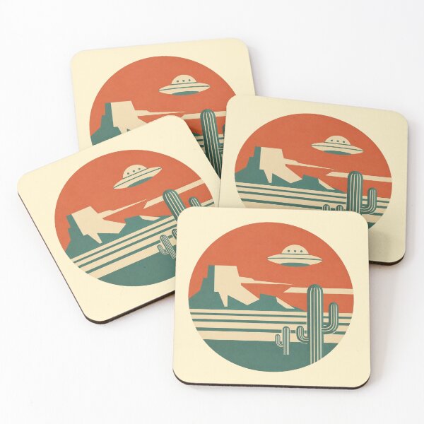 Item preview, Retro UFO – Desert Encounter designed and sold by mellow-koko.