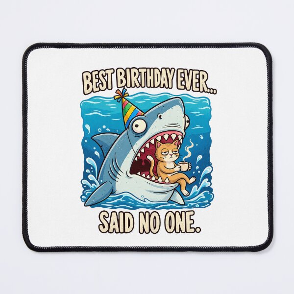 Item preview, Best Birthday Ever Shark Cat designed and sold by tollaru.