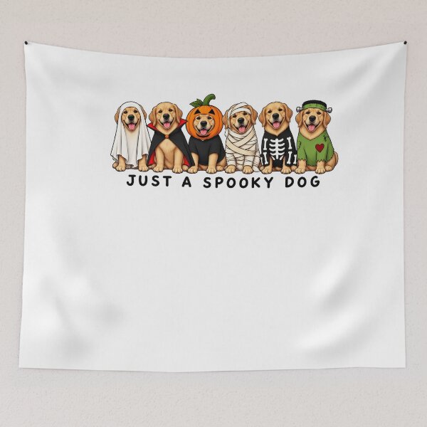 Item preview, Spooky Golden Retrivier Halloween Cute Dog Spooky Season designed and sold by LASTIQUE-dd.