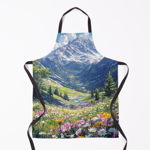 Item preview, Where The Wildflowers Meet The Mountains Gustav Klimt Flower Garden Nature Painting Landscape Scenery Digital Illustration designed and sold by Matt_Smith.