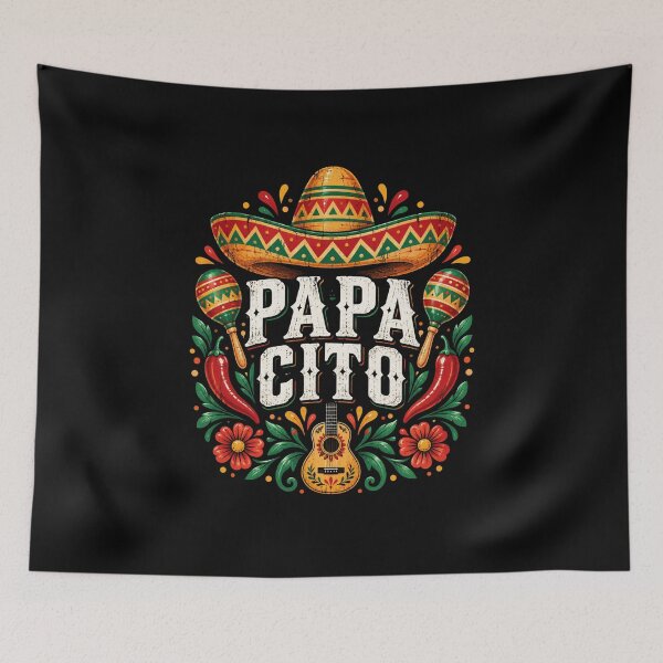 Item preview, sombrero fiesta graphic with maracas and guitar art designed and sold by anapldv.