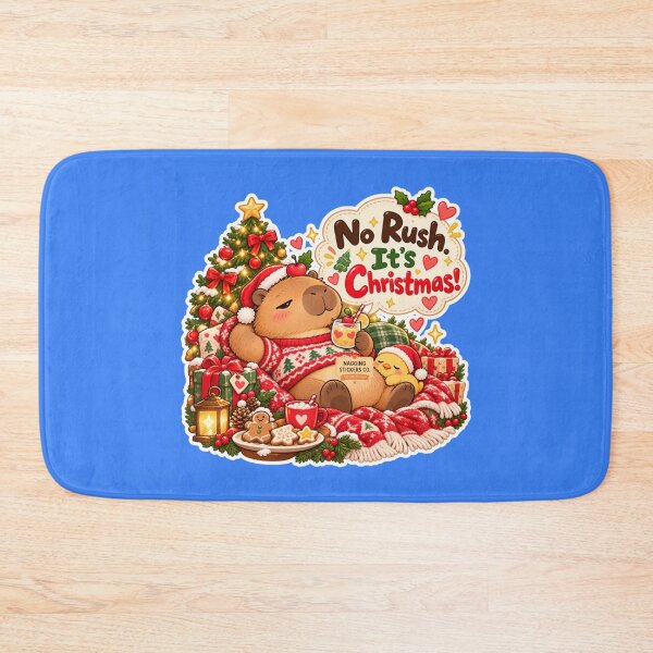 Item preview, NO RUSH. IT'S CHRISTMAS! 2026 BY NAGGINGSTICKERSCO. NAGGING CAPYBARA'S A VERY NAGGING CHRISTMAS! COLLECTION | ELECTRIC BLUE Edition | No.02 designed and sold by LaMaisonOfMY.