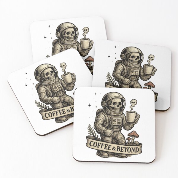 Item preview, Coffee & Beyond Skeleton Astronaut designed and sold by DustyCuriositie.