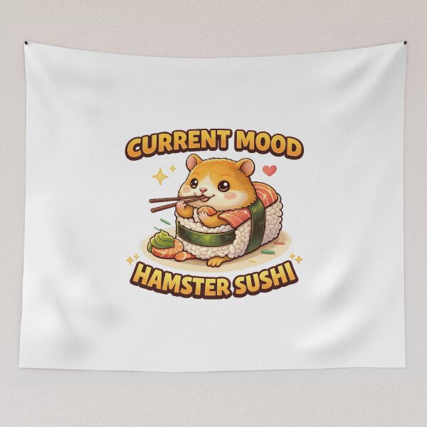 Item preview, Nacho Average Hamster Sushi Funny Food Lover Design. designed and sold by The-T-In-Retro.