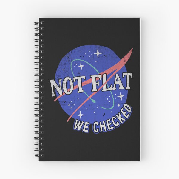 Item preview, Not Flat We Checked – Retro Space Science Humor designed and sold by Studio Bootleg.