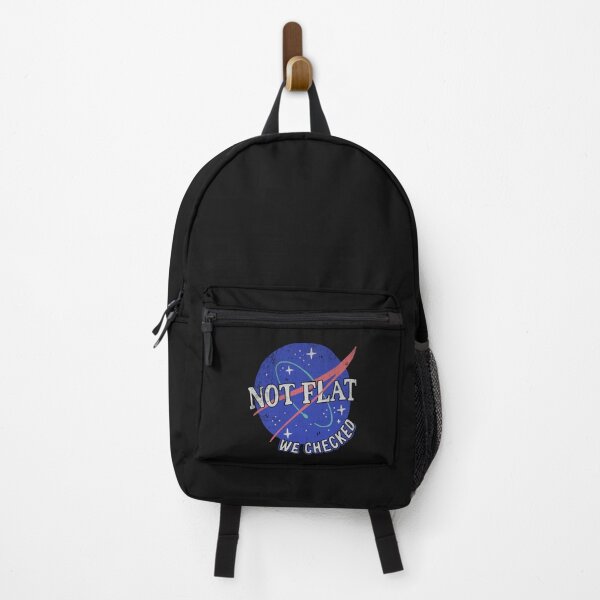 Item preview, Not Flat We Checked – Retro Space Science Humor designed and sold by Studio Bootleg.