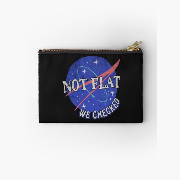 Item preview, Not Flat We Checked – Retro Space Science Humor designed and sold by Studio Bootleg.