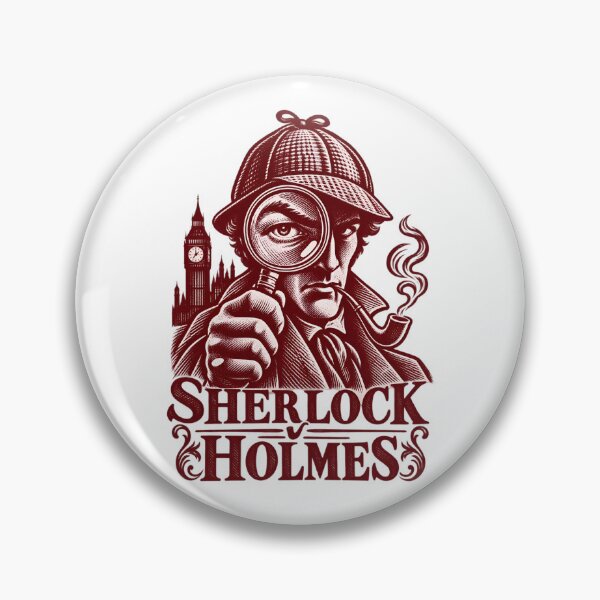 Item preview, Sherlock Holmes: Scarlet Magnifier Portrait designed and sold by Fenay Designs.