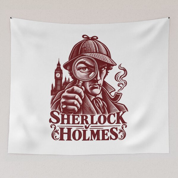 Item preview, Sherlock Holmes: Scarlet Magnifier Portrait designed and sold by Fenay Designs.