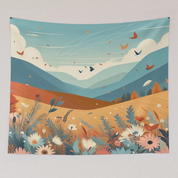 Item preview, Where The Wildflowers Meet The Mountains Gustav Klimt Flower Garden Nature Painting Landscape Scenery Digital Illustration designed and sold by Matt_Smith.
