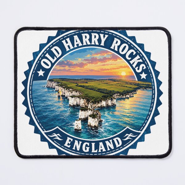 Item preview, Old Harry Rocks, England - Vintage Travel Art designed and sold by HaydenMillepied.