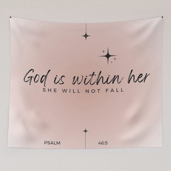 Item preview, God Is Within Her She Will Not Fall – Psalm 465 Christian Faith designed and sold by EatPrayLive.