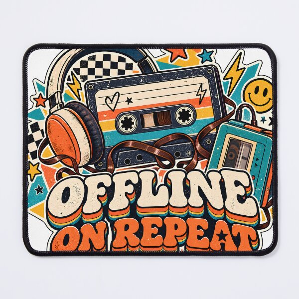Item preview, Retro Cassette Music On Repeat designed and sold by MysticCanvasAi.