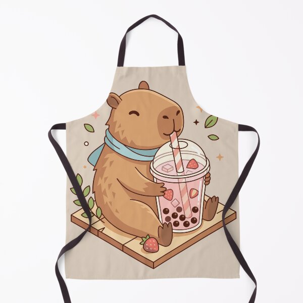 Item preview, Capybara Boba Tea Isometric Illustration designed and sold by Ranpict.