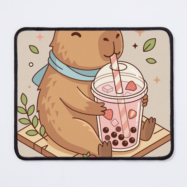 Item preview, Capybara Boba Tea Isometric Illustration designed and sold by Ranpict.