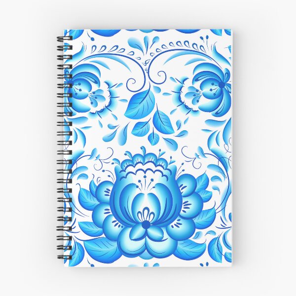 Item preview, Blue Gzhel flowers pattern designed and sold by Art of Sun.