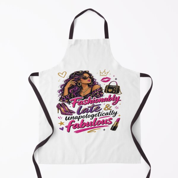 Item preview, Fashionably Late & Unapologetically Fabulous – Sassy Fashion Girl T-Shirt designed and sold by Sushikidsntoddlers.