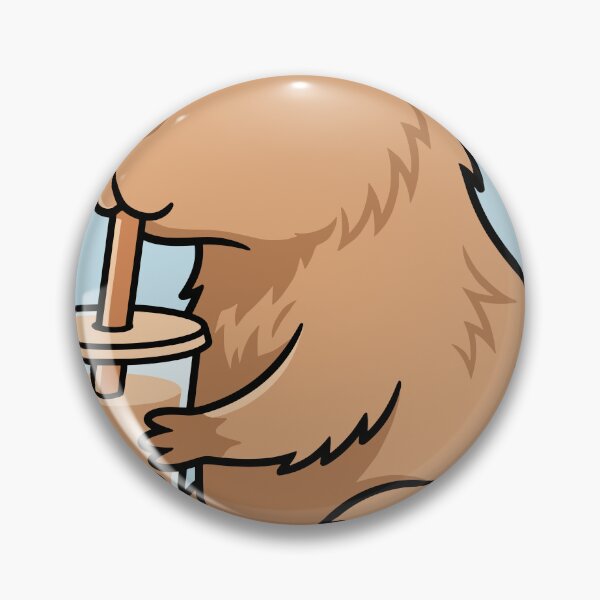 Item preview, Relaxed Capybara Drinking Boba Tea designed and sold by Ranpict.