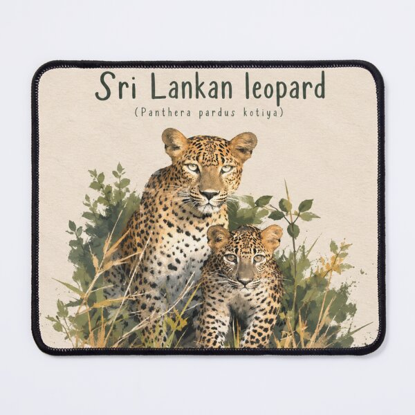Item preview, Sri Lankan Leopard and Cub designed and sold by IslandWild Co.