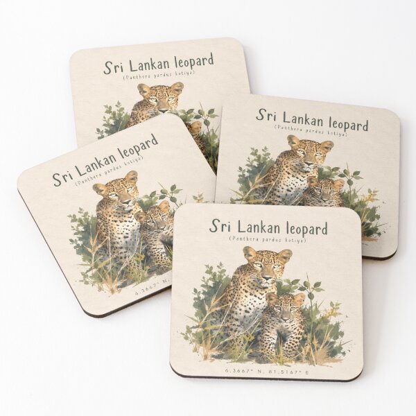 Item preview, Sri Lankan Leopard and Cub designed and sold by IslandWild Co.