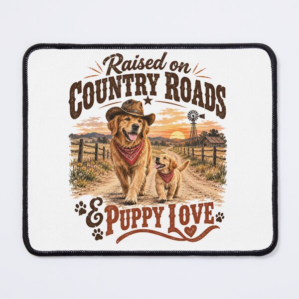 Item preview, Raised on Country Roads & Puppy Love designed and sold by PawPlanetPro.