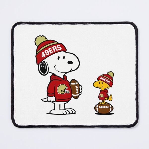 Item preview, Snoopy And Woodstock San Francisco 49Ers Football designed and sold by treasacustoms.