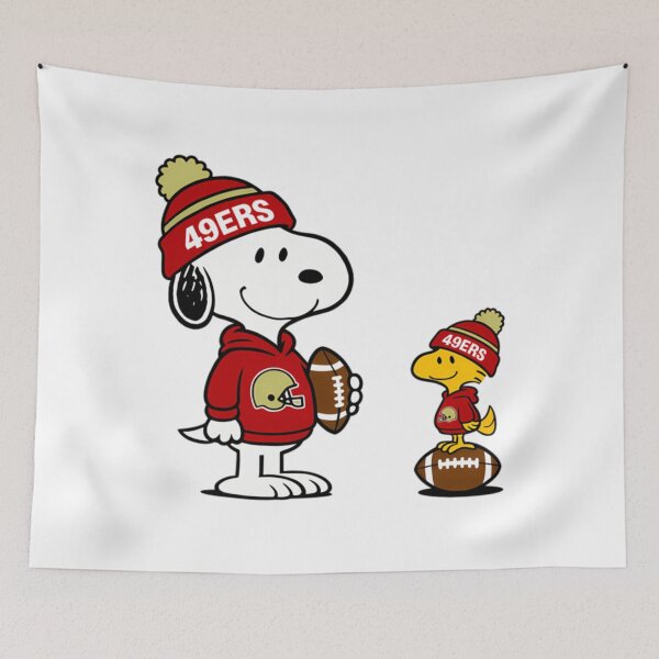 Item preview,  Snoopy And Woodstock San Francisco 49Ers Football  designed and sold by treasacustoms.