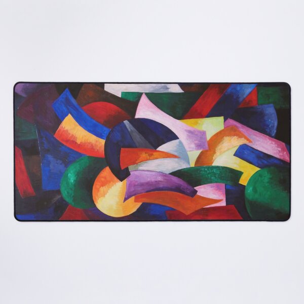 Item preview, Dynamics of color geometric abstract cubism futurist landscape colorful design painting by Alexandra Exter designed and sold by Jéanpaul Ferro.
