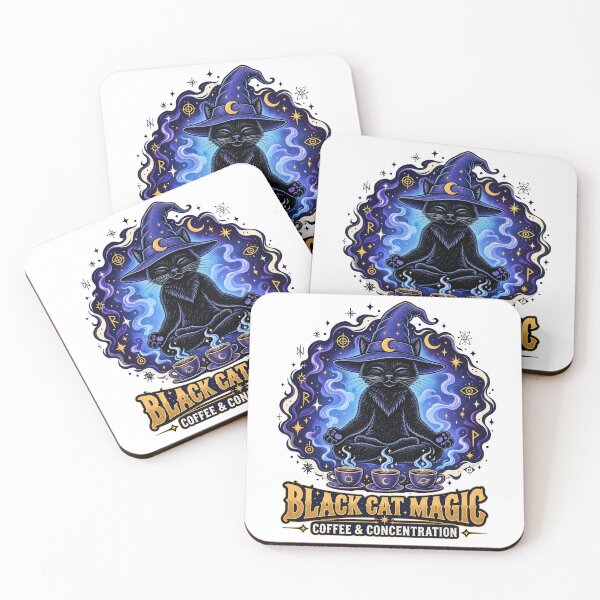 Item preview, Black Cat Magic Coffee Focus designed and sold by tollaru.