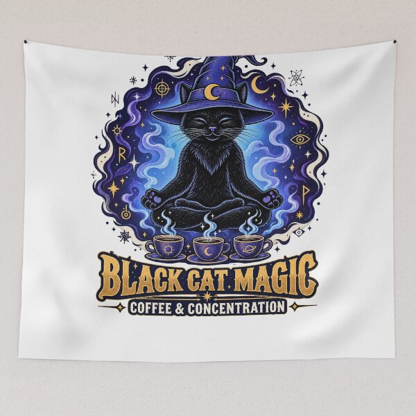 Item preview, Black Cat Magic Coffee Focus designed and sold by tollaru.