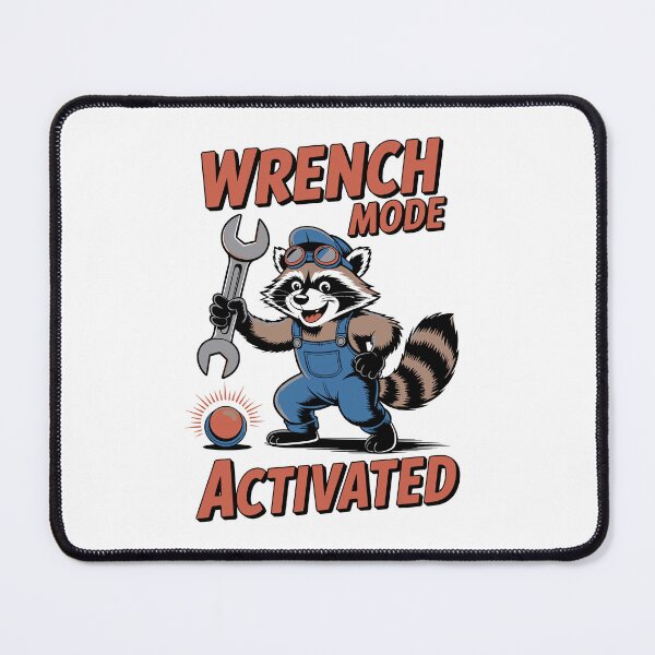 Item preview, Wrench Mode Activated Funny Mechanic Raccoon Handy Garage Gift designed and sold by jkrphoto.