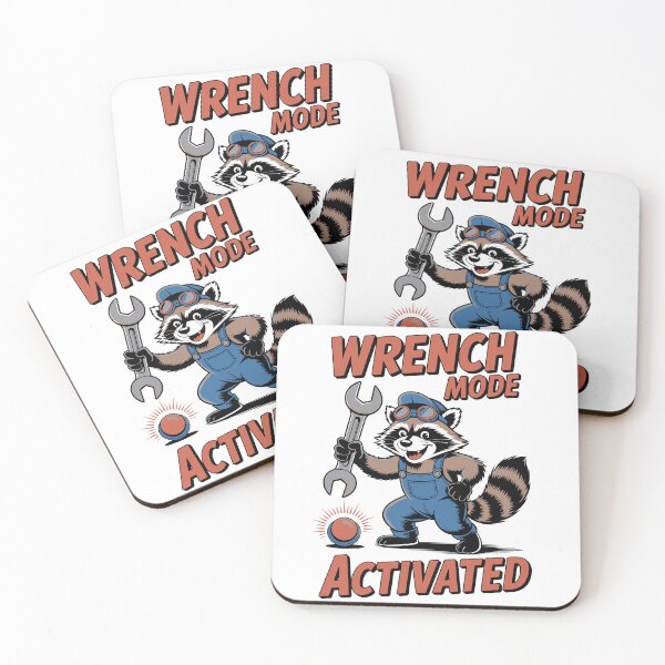 Item preview, Wrench Mode Activated Funny Mechanic Raccoon Handy Garage Gift designed and sold by jkrphoto.