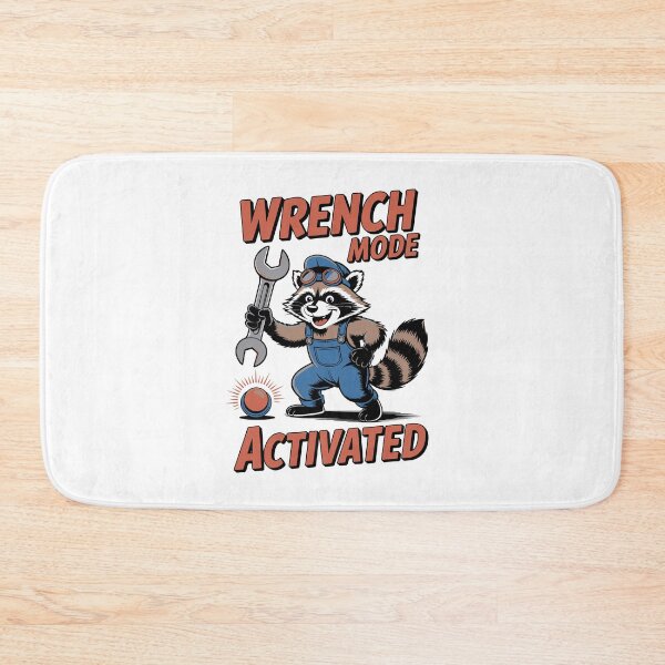 Item preview, Wrench Mode Activated Funny Mechanic Raccoon Handy Garage Gift designed and sold by jkrphoto.