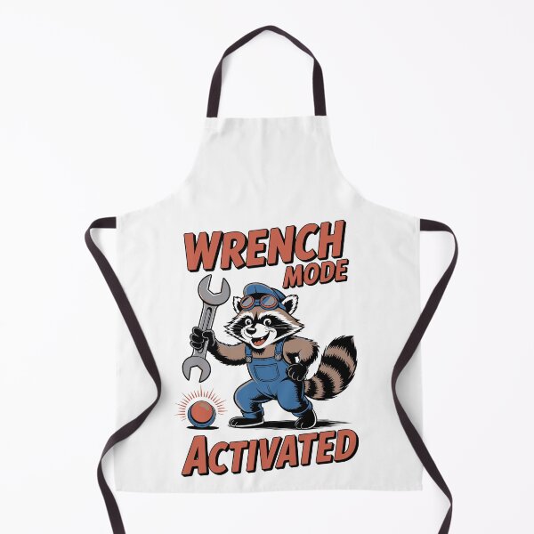 Item preview, Wrench Mode Activated Funny Mechanic Raccoon Handy Garage Gift designed and sold by jkrphoto.