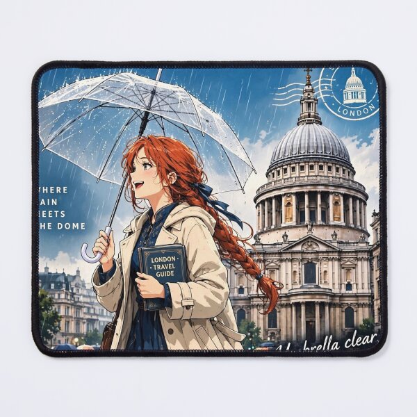 Item preview, United Kingdom — St. Paul's Cathedral — A Rainy London Walk Beneath the Historic Dome designed and sold by DibujandoPorfa.