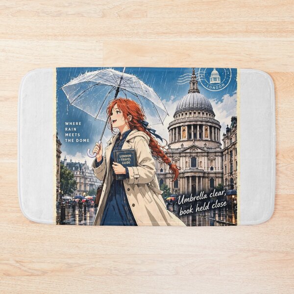 Item preview, United Kingdom — St. Paul's Cathedral — A Rainy London Walk Beneath the Historic Dome designed and sold by DibujandoPorfa.