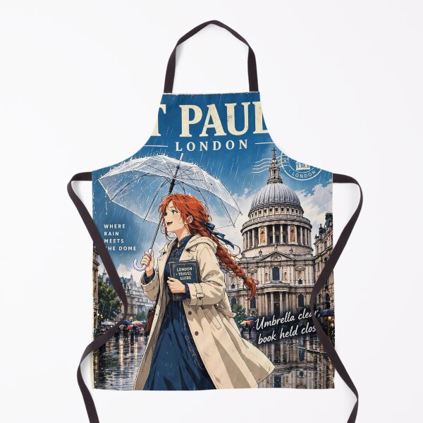 Item preview, United Kingdom — St. Paul's Cathedral — A Rainy London Walk Beneath the Historic Dome designed and sold by DibujandoPorfa.