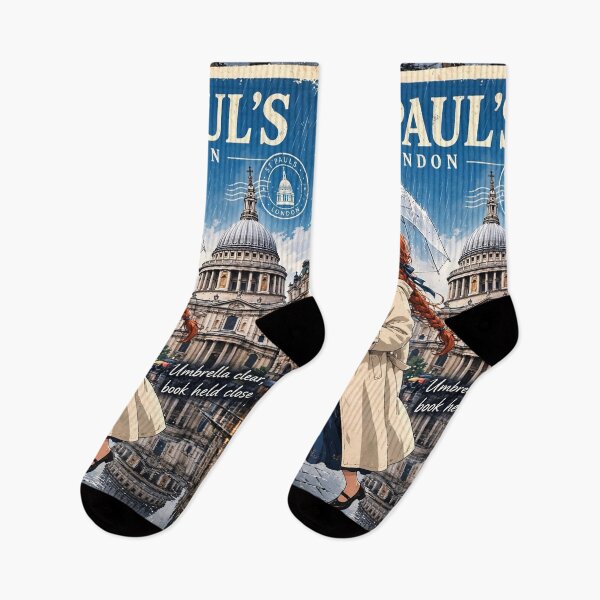 Item preview, United Kingdom — St. Paul's Cathedral — A Rainy London Walk Beneath the Historic Dome designed and sold by DibujandoPorfa.