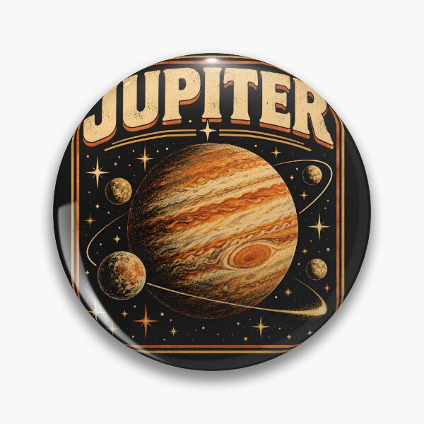 Item preview, Jupiter Retro Space Vintage Astronomy Solar System Planet Design designed and sold by suthee navakul.