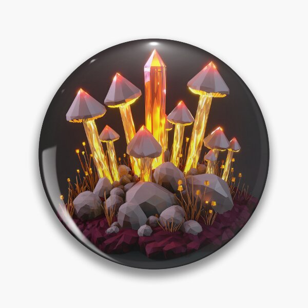 Item preview, Crystal Mushroom Forest, 3d Render, Rich Burgundy designed and sold by Checho30.