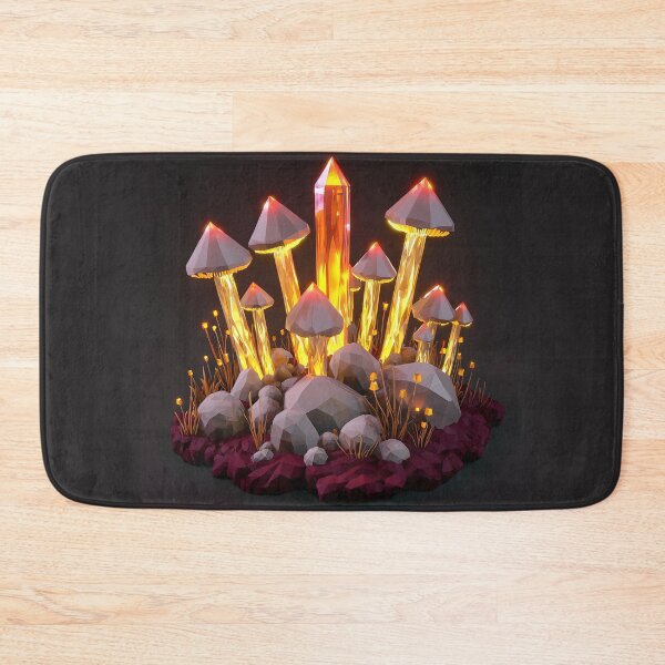 Item preview, Crystal Mushroom Forest, 3d Render, Rich Burgundy designed and sold by Checho30.